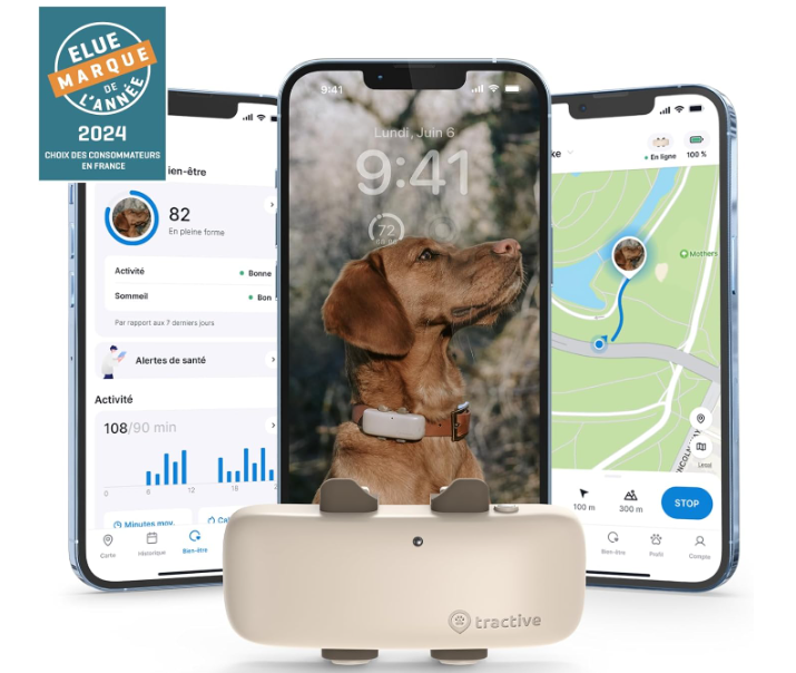 Un collier GPS Tractive