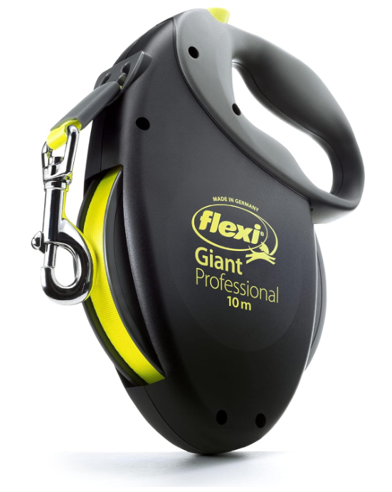 Une laisse enrouleur pour chien de marque flexi giant